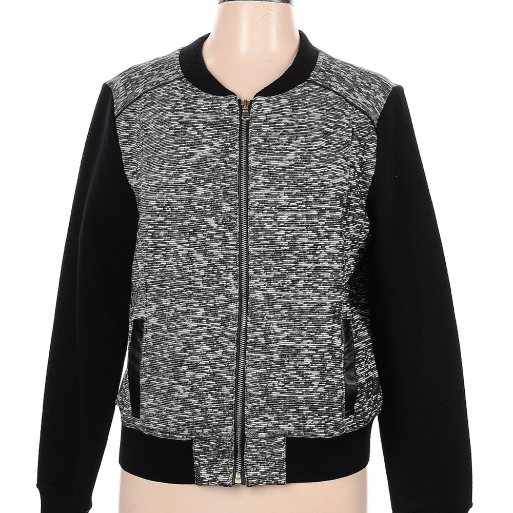 Club Monaco Black and white Bomber Jacket Large